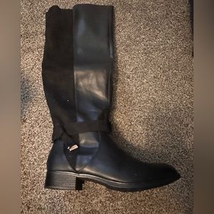 Knee high black boots